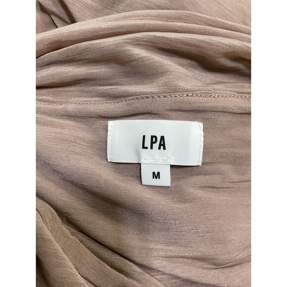 Lpa 'Mona' Tan Polyester Maxi Dress Size M - Picture 4 of 5